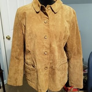EUC Women's Leather Suede jacket L